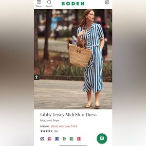 Boden jersey midi dress!